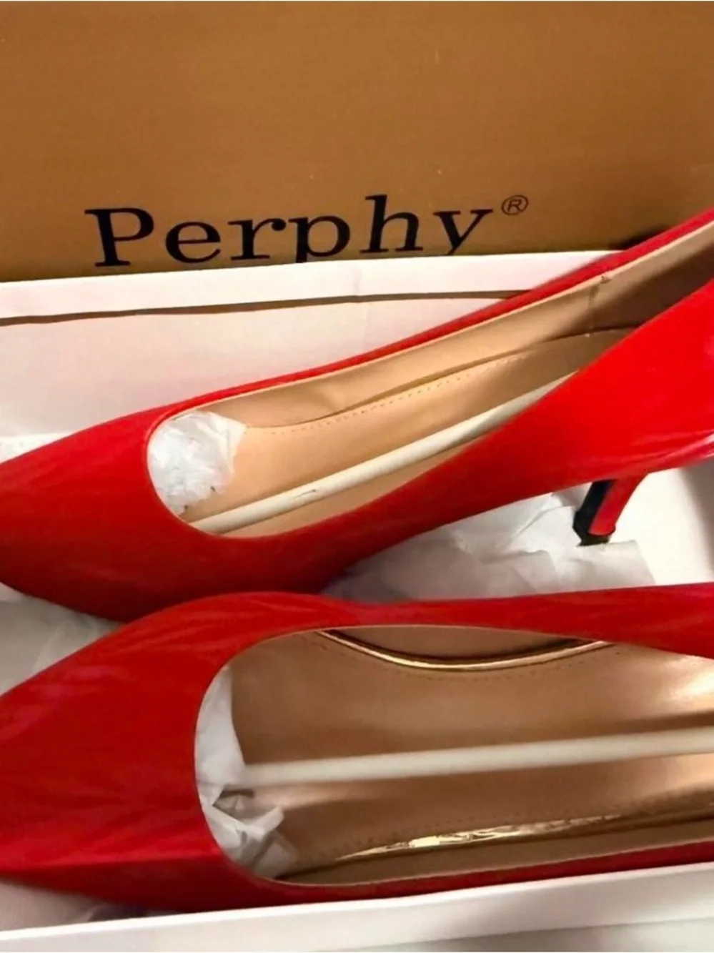Perphy Red Patent Pointed-Toe Stiletto Pumps